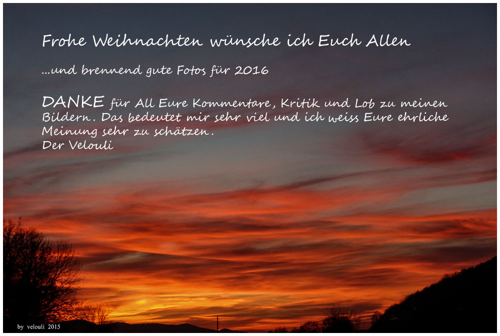 glühender Abendhimmel