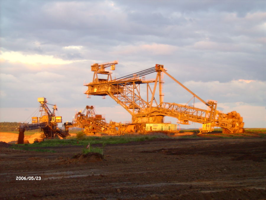 Glühender Bagger