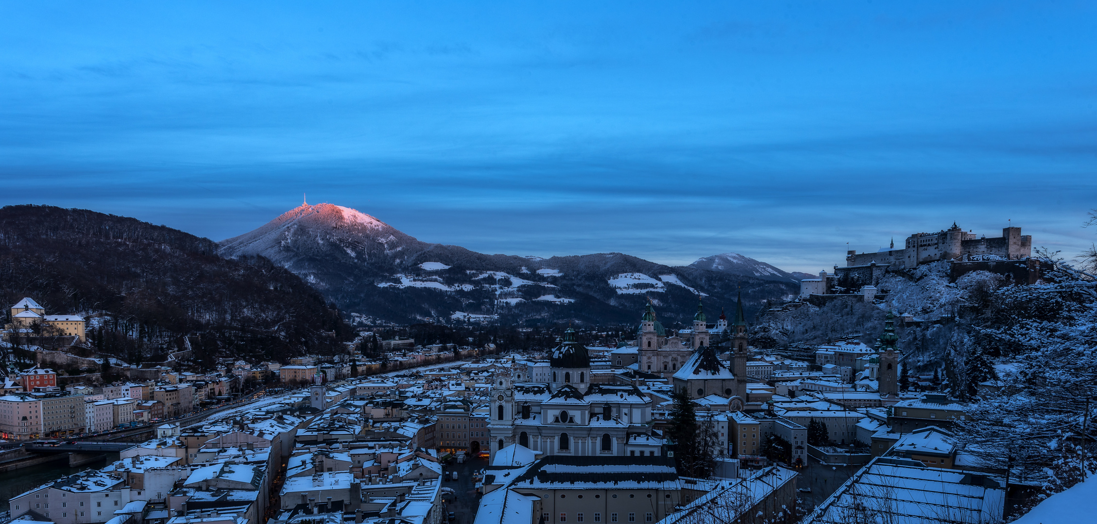 Glühender Gaisberg in Salzburg