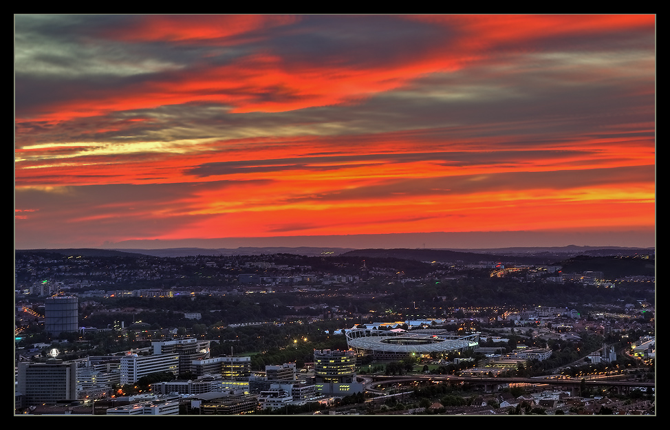 Glühender Himmel