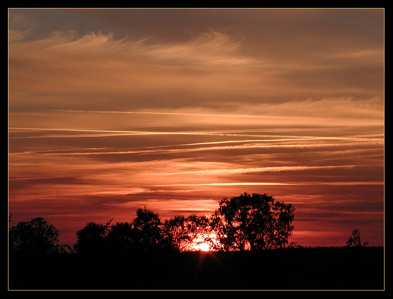 Glühender Himmel