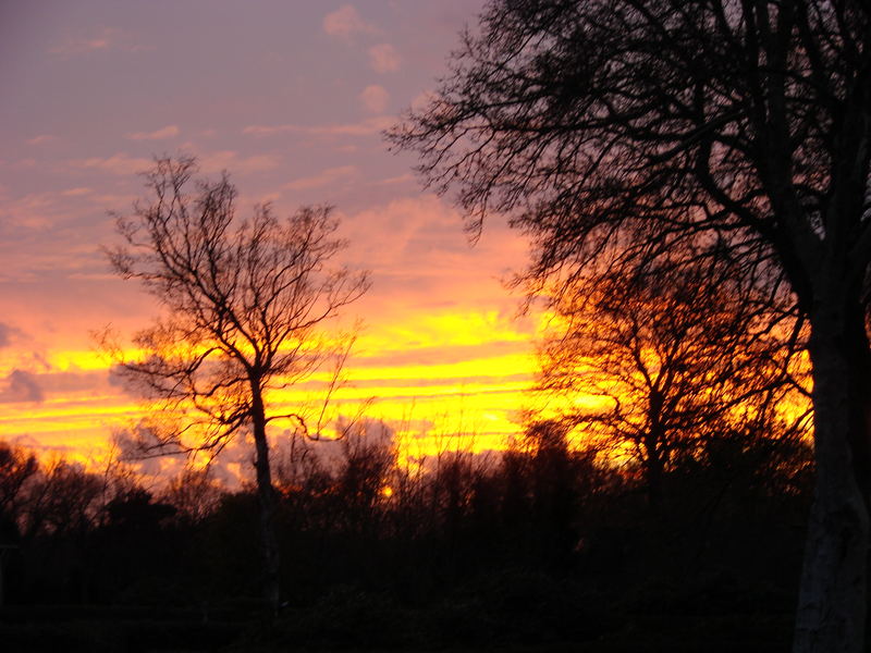 Glühender Himmel