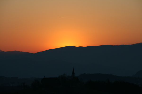 Glühender Himmel