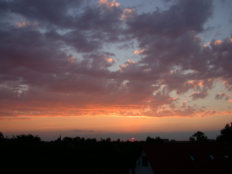 Glühender Himmel