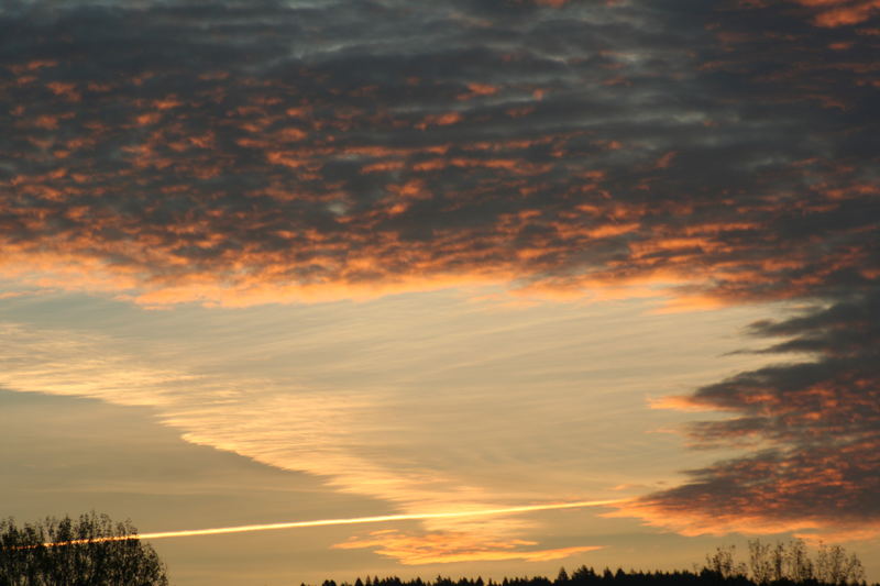 Glühender Himmel am Morgen