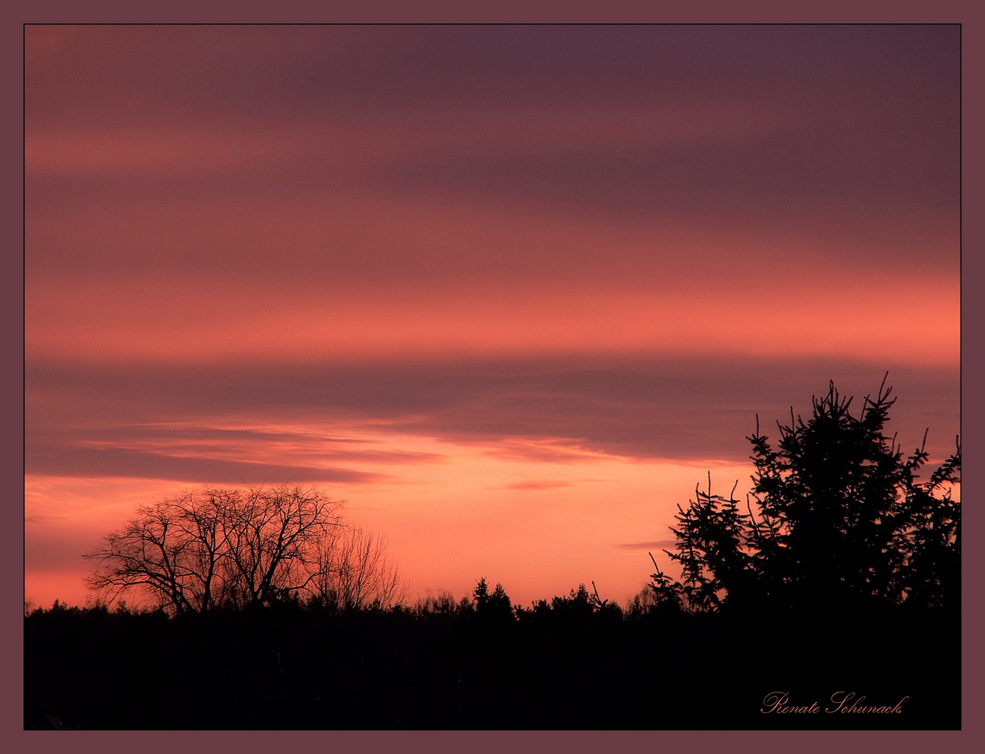 glühender Himmel