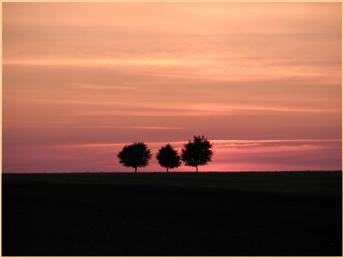 Glühender Himmel