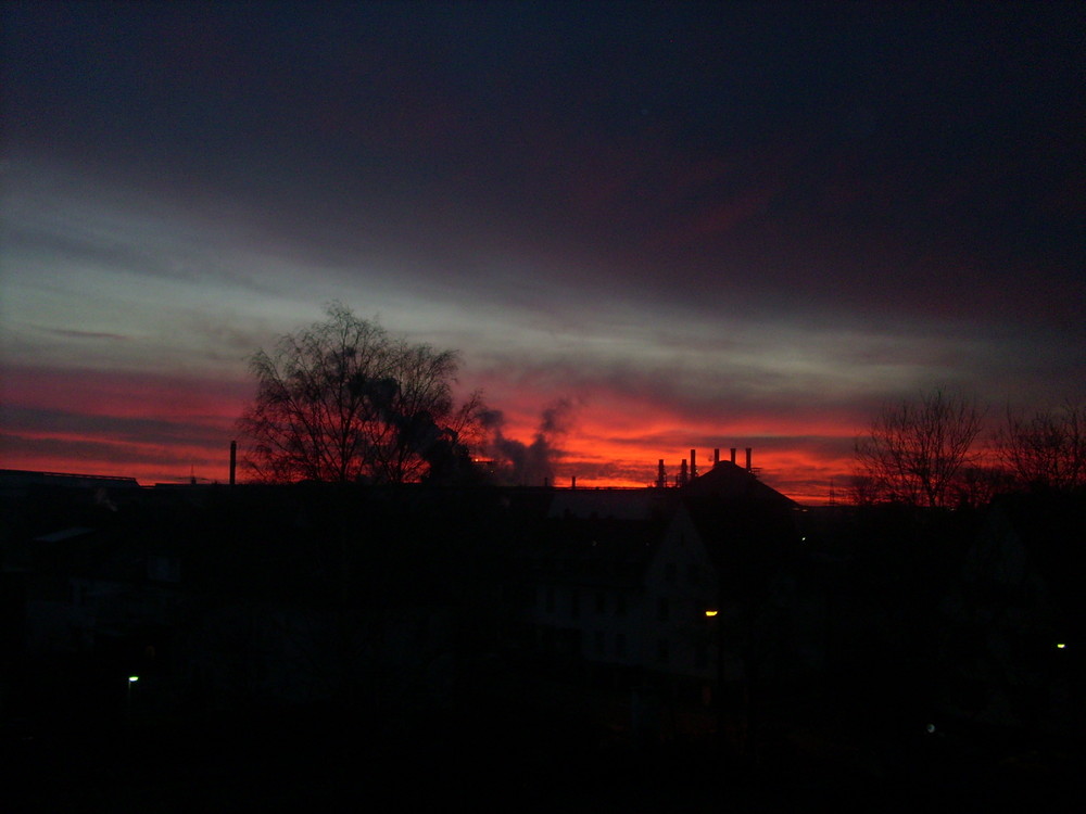 Glühender Himmel