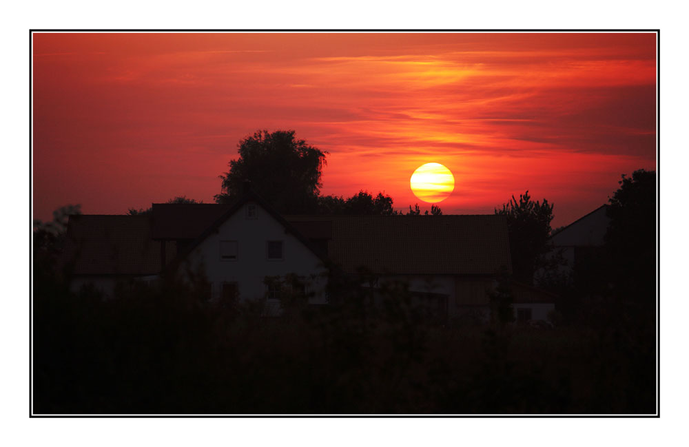 ... glühender Himmel