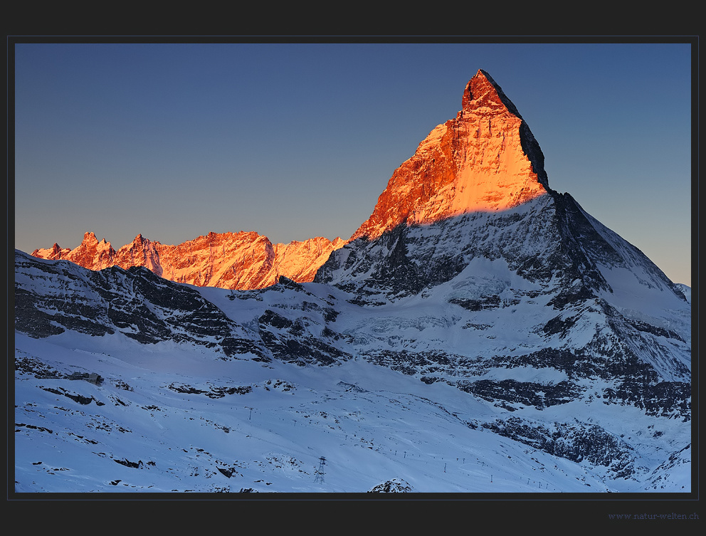 Glühendes Matterhorn