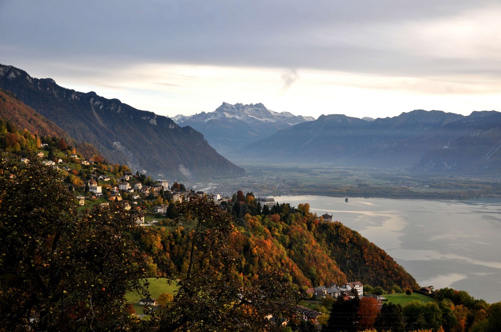 Glyon sur Montreux et les Dents du Midi