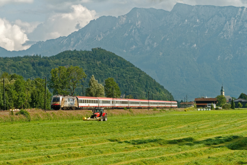 Gmahde Wiesn mit 1216 019-0