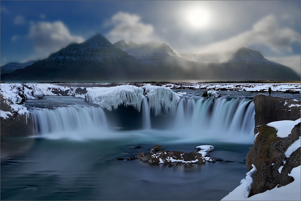 Godafoss bei Vollmond