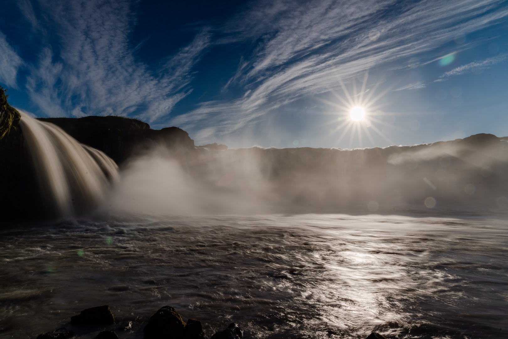 Godafoss kurz vor Sonnenuntergang