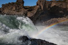 Godafoss mit Regenbogen