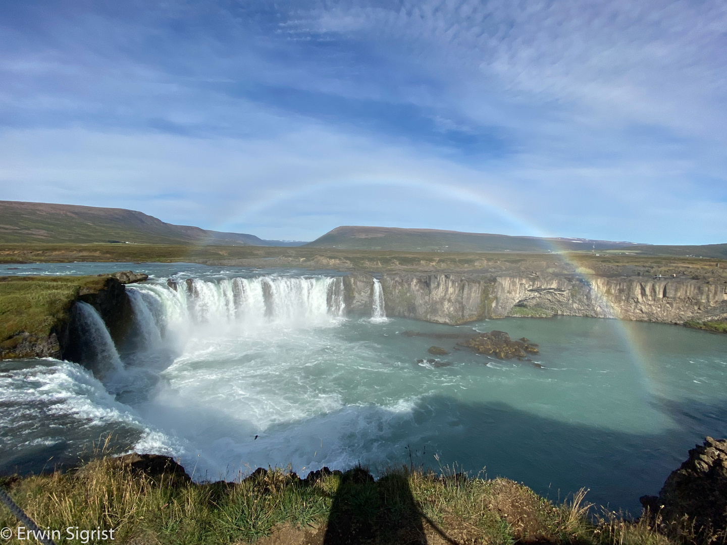 Godafoss mit Regenbogen (Island)