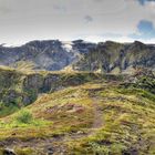 Godaland (Island) Panorama HDR mit Eyjafjallajökull-Gletscher im Hintergrund