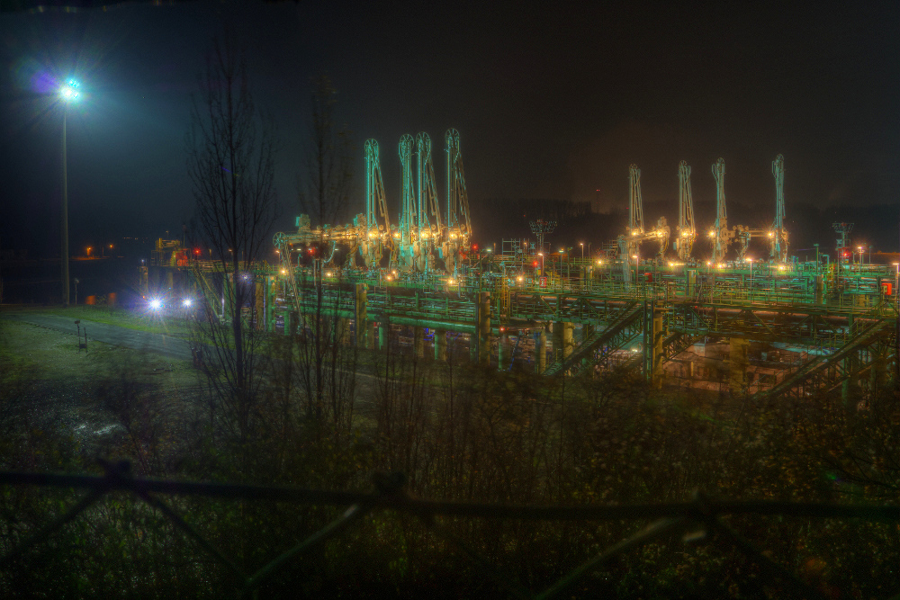 Godorfer Hafen bei Nacht 2