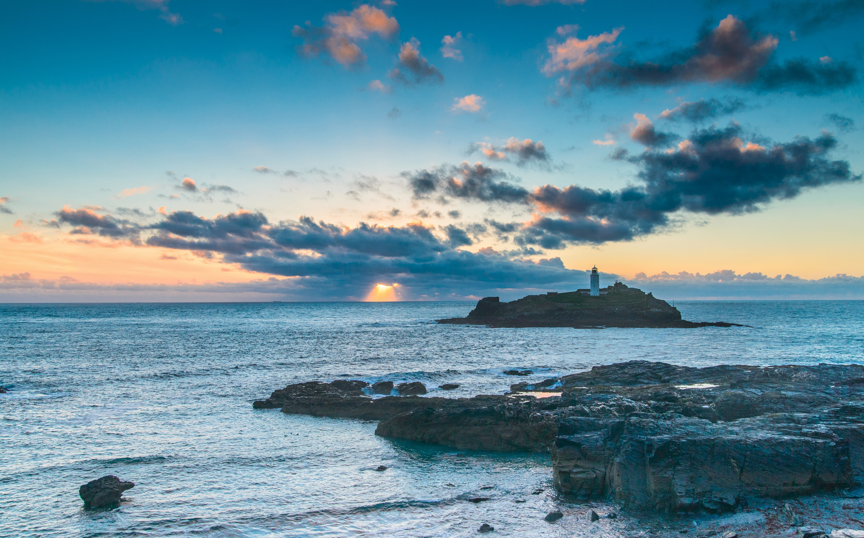 Godrevy Island&Lighthouse, Sunset, 2]