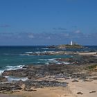 Godrevy Lighthouse bei St. Ives Bay, Cornwall