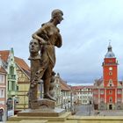 Göbelfigur auf dem Gothaer Hauptmarkt