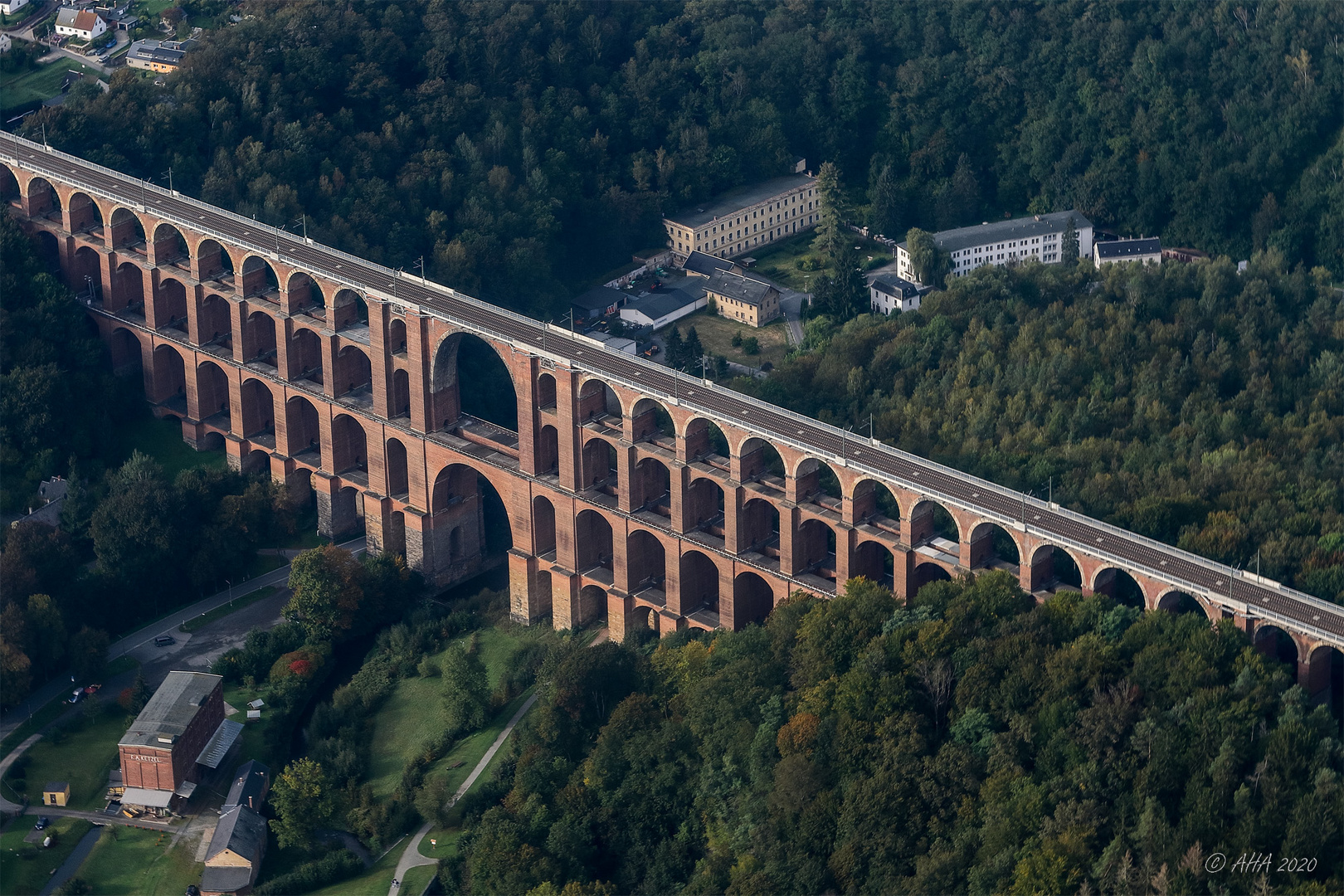 Göltzschtalbrücke aus der Luft