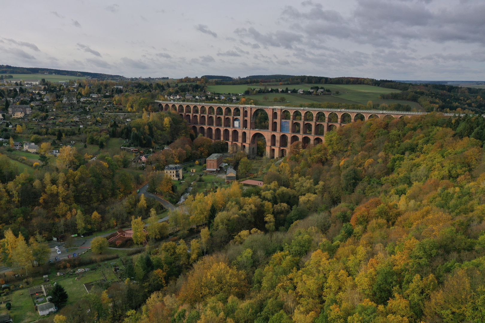 Göltzschtalbrücke im Herbst