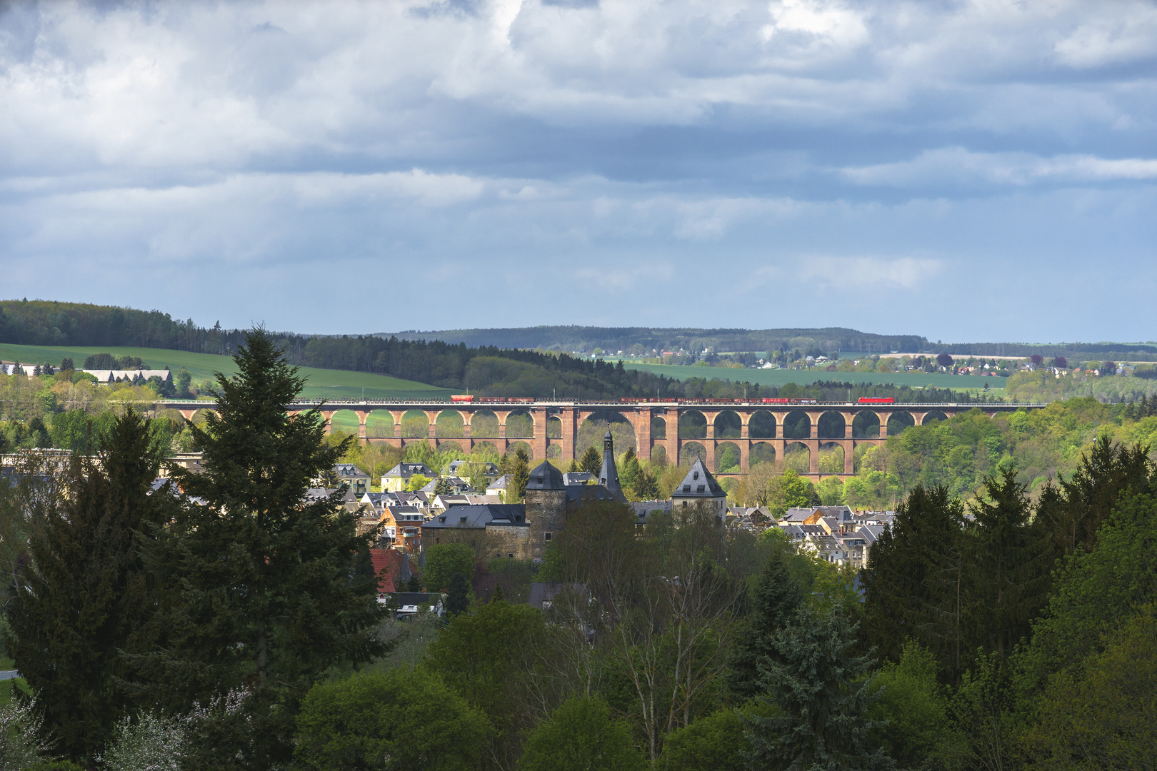 Göltzschtalbrücke im Theaterlicht