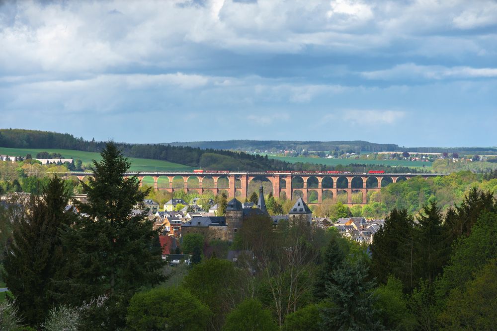 Göltzschtalbrücke im Theaterlicht