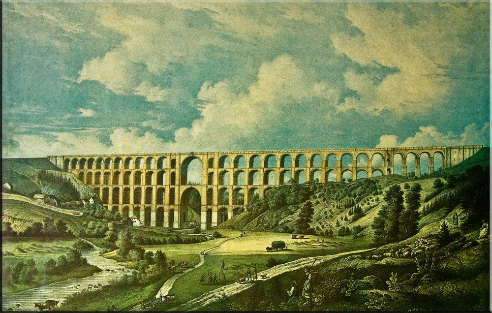 Göltzschtalbrücke um 1851