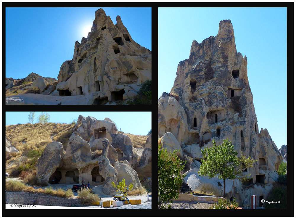 Göreme - von Klöstern und Wohnungen durchlöcherte Felsen