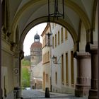 Görlitz, Blick vom Rathaus zum Nicolaiturm