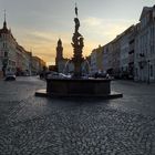 Görlitz, Obermarkt mit Georgsbrunnen