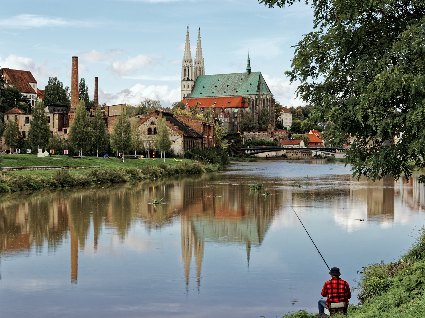 Görlitz Peterskirche mit Angler