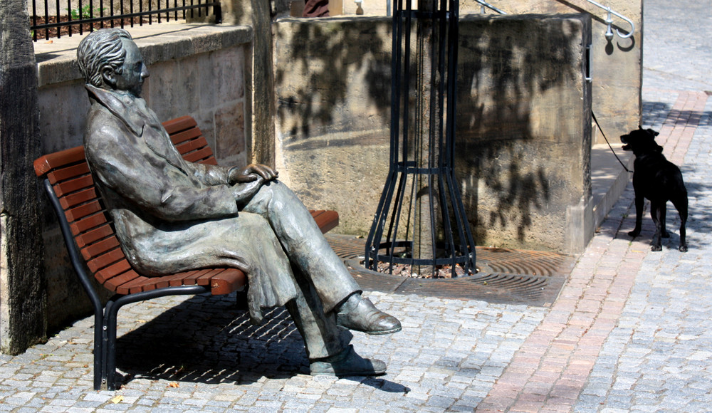 Goethe vor dem Ilmenauer Amtshaus