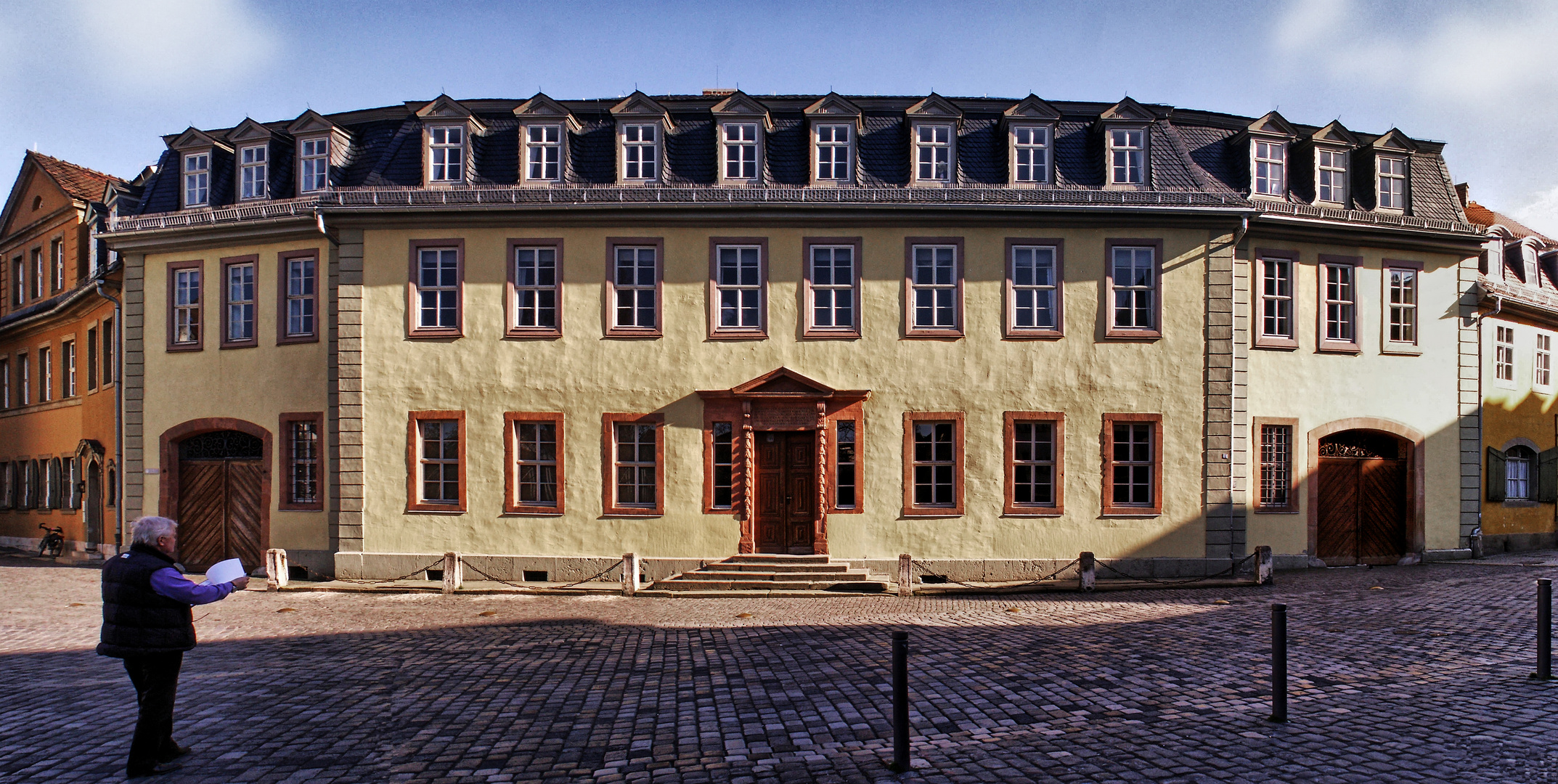 Goethehaus in Weimar, Der Dichter liest aus seinem Werk.