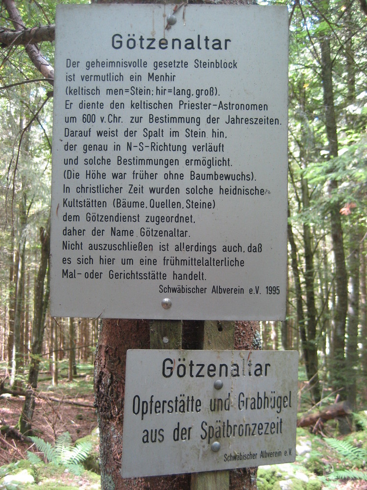 Götzenaltar Info