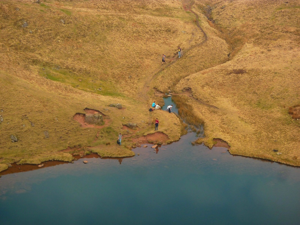 Going for a swim in the Llyn Cwm Llwch