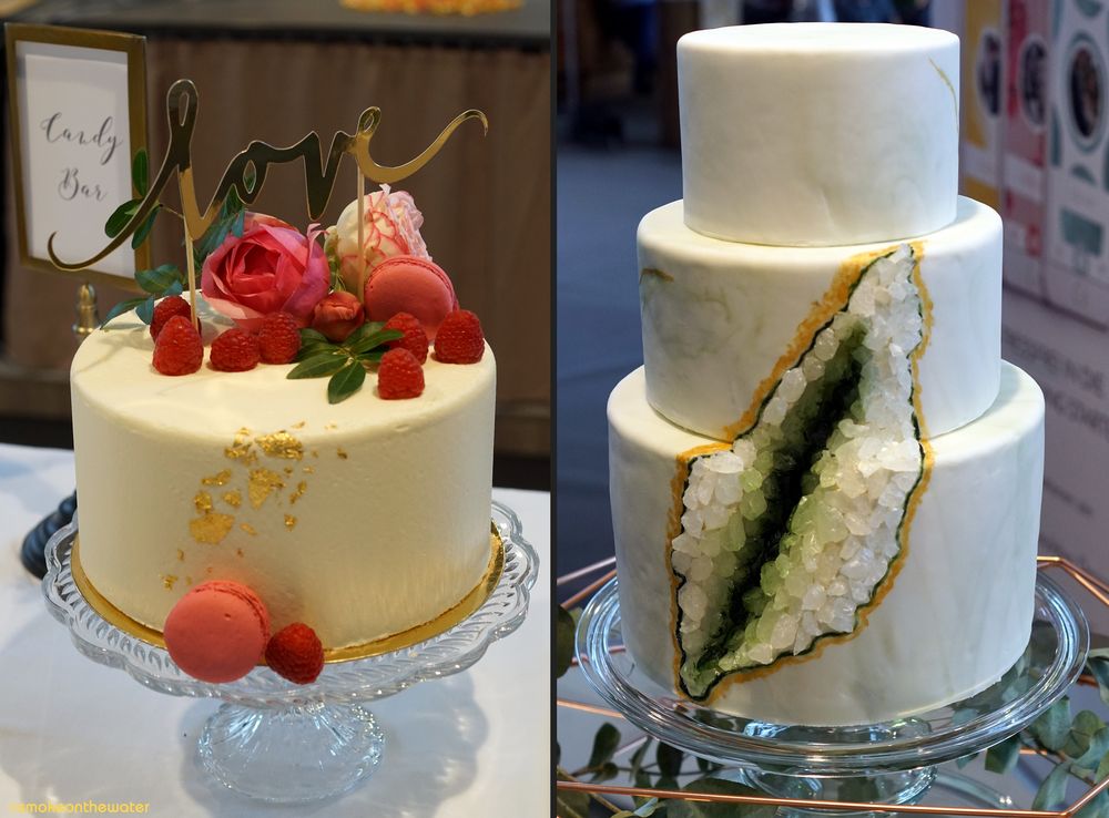 Gold und Edelstein auf der Hochzeitstorte