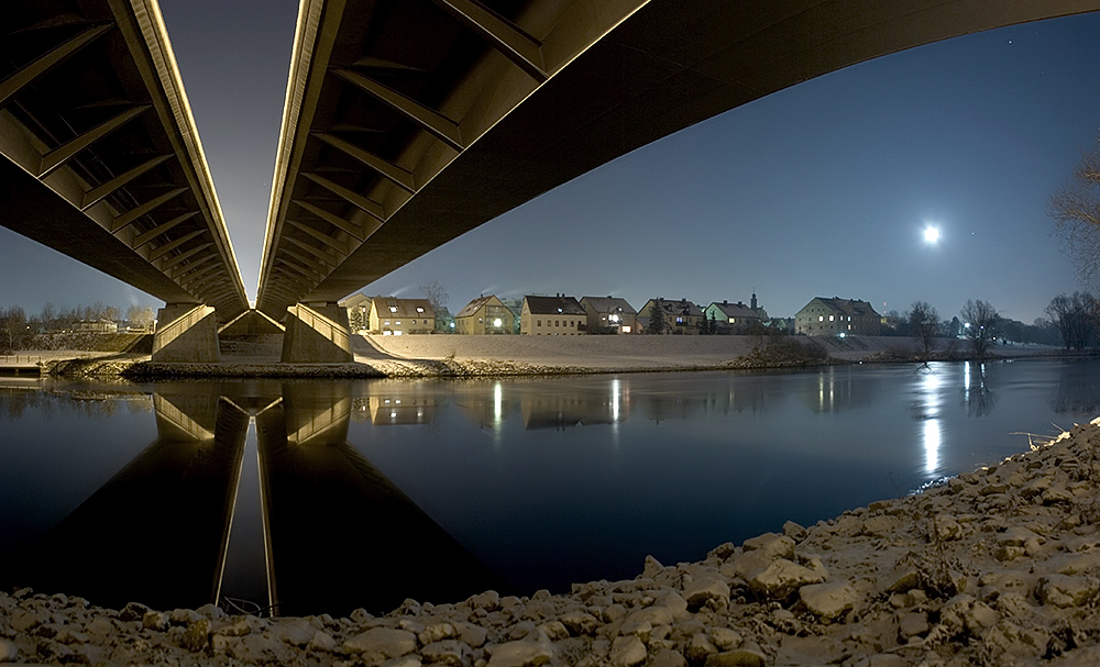 Golden Bridge at Moonlight