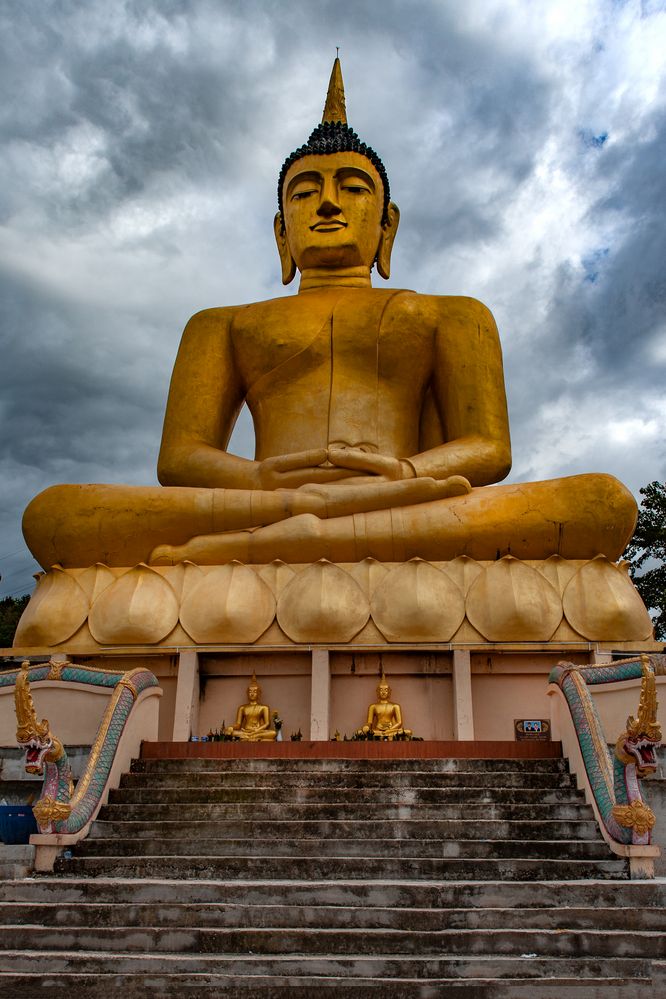 Golden Buddha at Wat Phou Salao