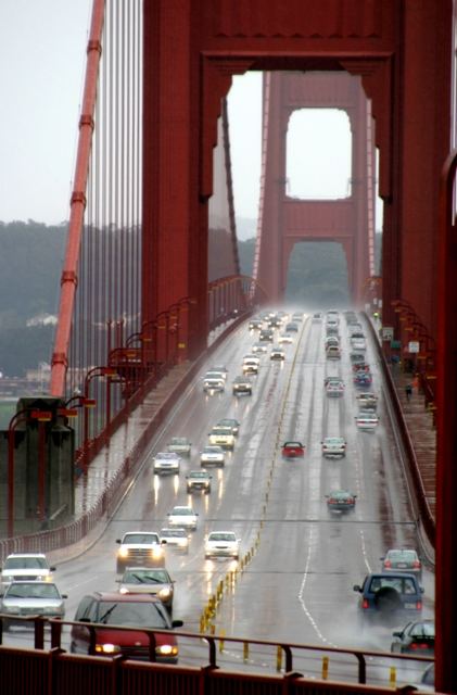 Golden Gate beim Regen