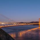 Golden Gate Bridge 1 Stunde nach Sonnenuntergang