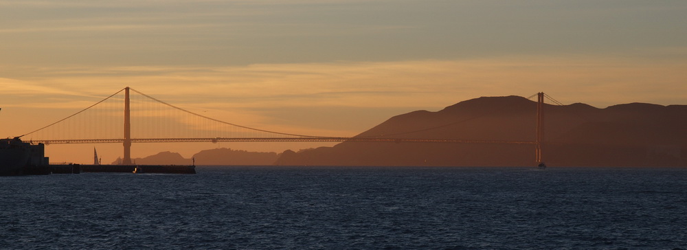 Golden Gate Bridge am Abend