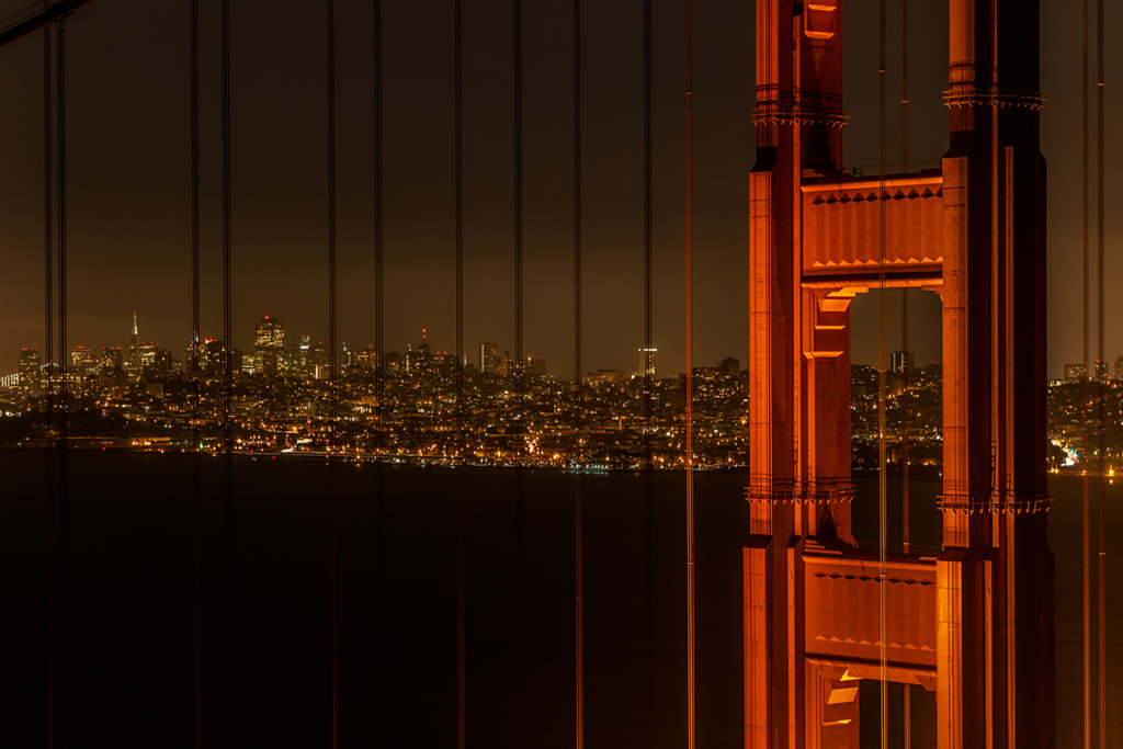 Golden Gate Bridge and San Francisco at Night