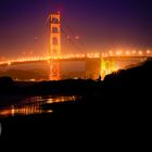 Golden Gate Bridge at night