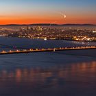 Golden Gate Bridge before sunrise