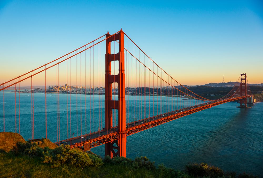 Golden Gate Bridge im Abendlicht