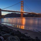 Golden Gate Bridge in der blauen Stunde