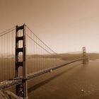 "Golden Gate Bridge" in Sepia